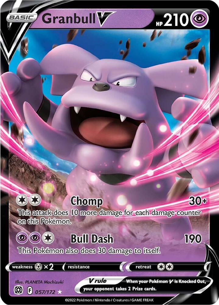 Granbull V 057/172 Holofoil — Brilliant Stars Pokémon card