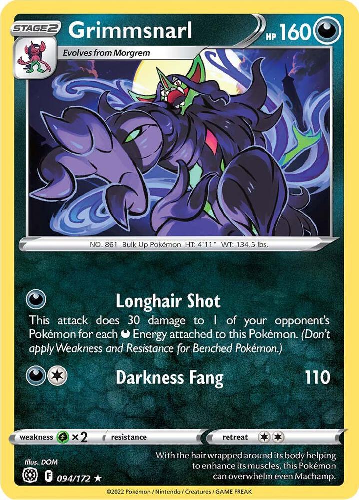 Grimmsnarl 094/172 — Brilliant Stars Pokémon card