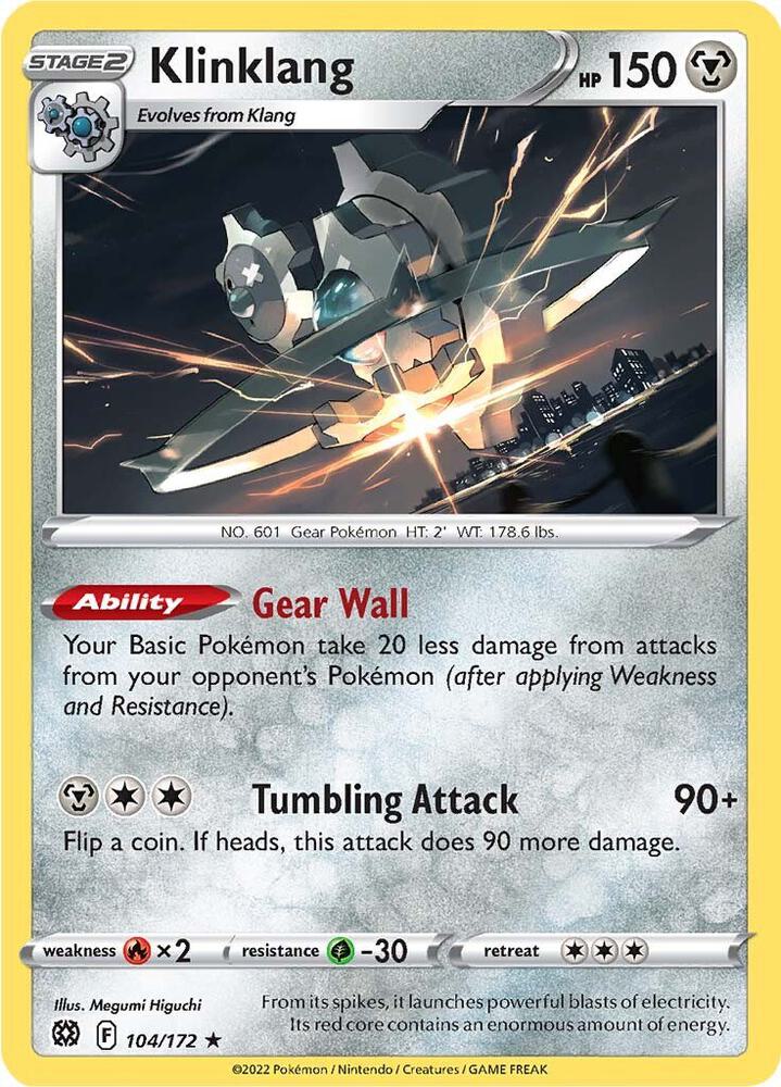 Klinklang 104/172 — Brilliant Stars Pokémon card