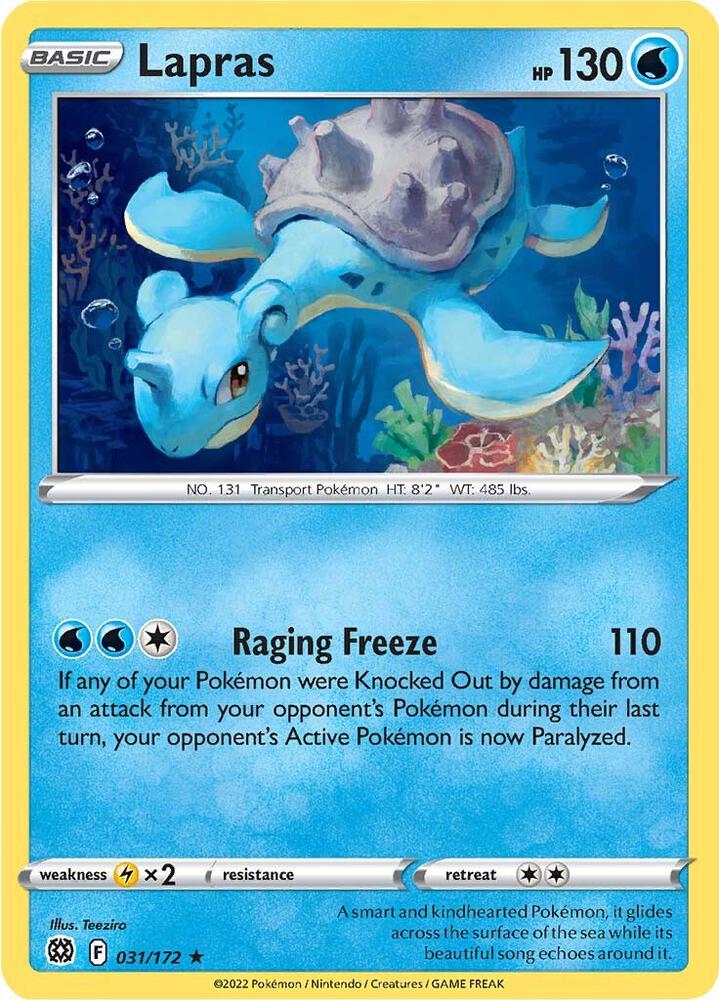 Lapras 031/172 — Brilliant Stars Pokémon card