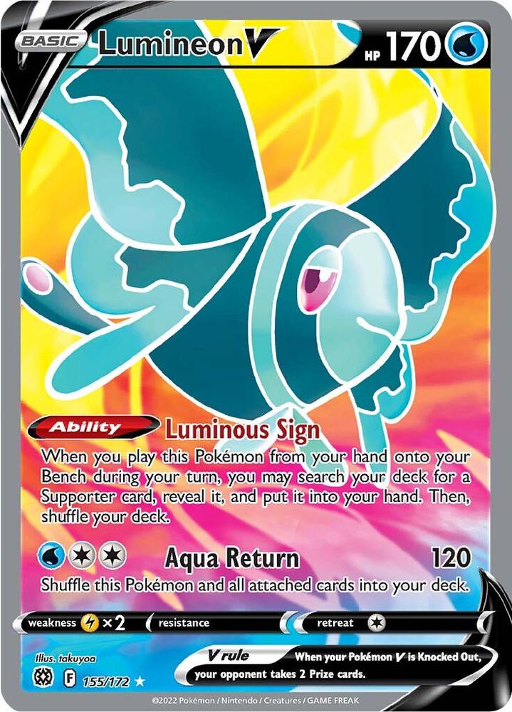 Lumineon V 155/172 Holofoil — Brilliant Stars Pokémon card
