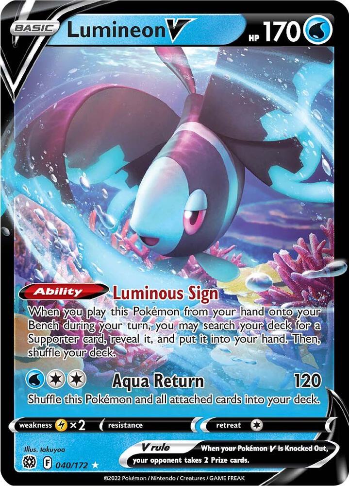 Pokemon - Brilliant Stars - Lumineon V - 040/172 - Holofoil