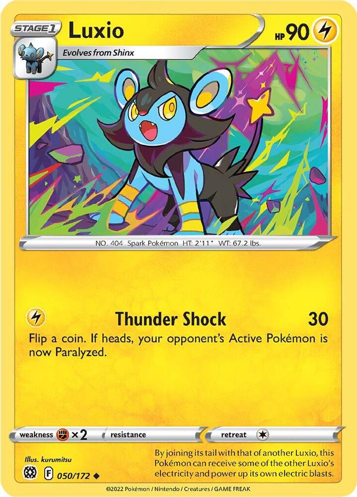 Luxio 050/172 Reverse Holofoil — Brilliant Stars Pokémon card