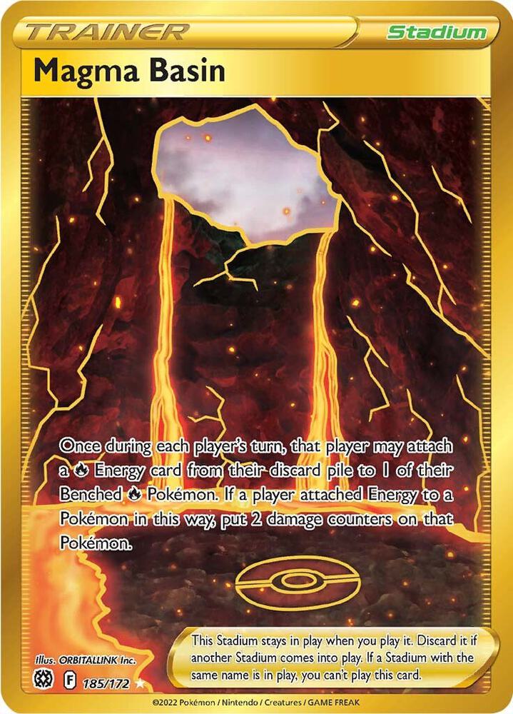 Magma Basin 185/172 Holofoil — Brilliant Stars Pokémon card