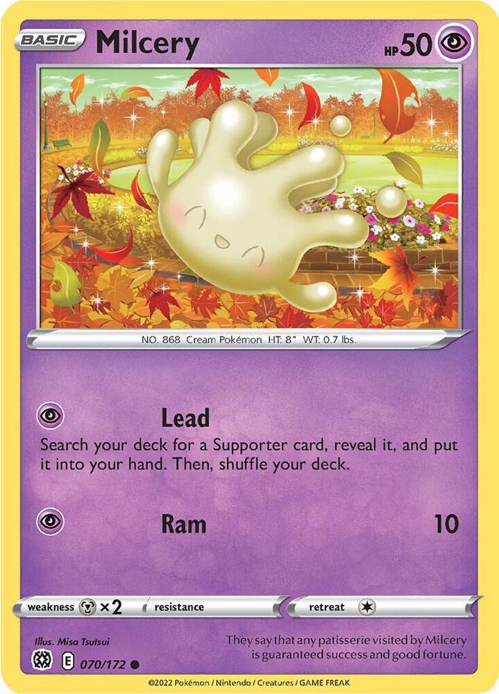 Milcery 070/172 — Brilliant Stars Pokémon card