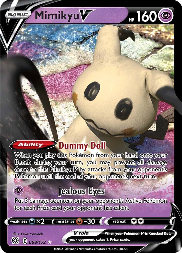 Mimikyu V 068/172 Holofoil — Brilliant Stars Pokémon card