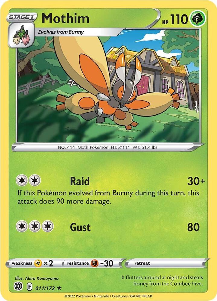 Mothim 011/172 — Brilliant Stars Pokémon card