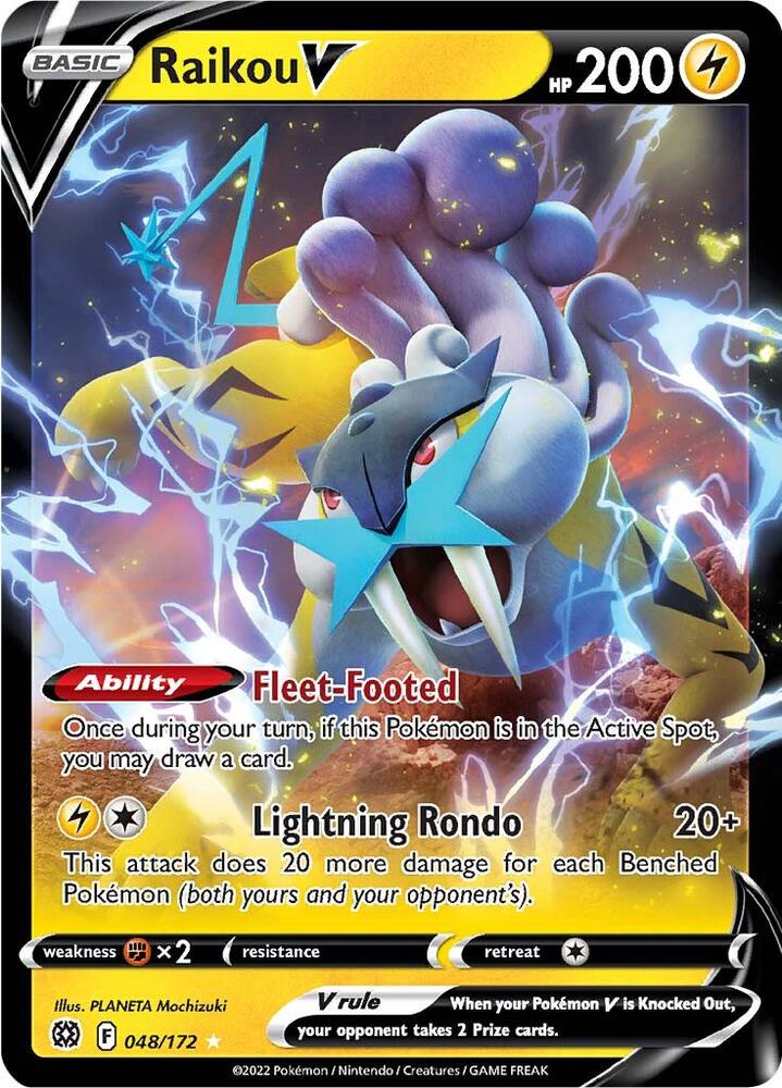 Raikou V 048/172 Holofoil — Brilliant Stars Pokémon card