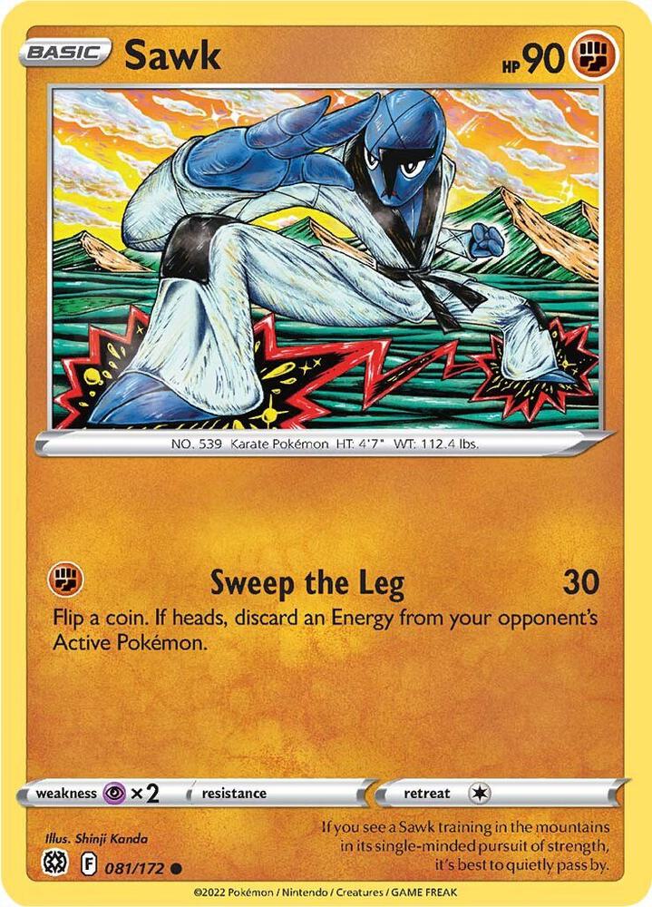 Sawk 081/172 — Brilliant Stars Pokémon card