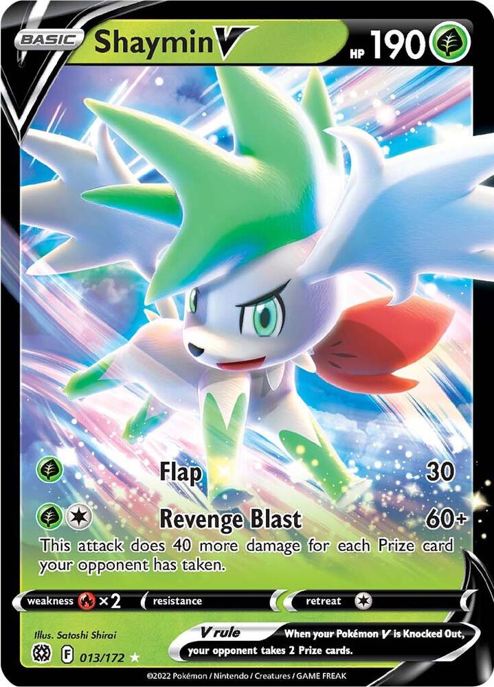 Shaymin V 013/172 Holofoil — Brilliant Stars Pokémon card