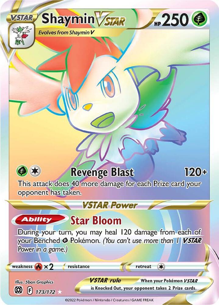 Shaymin VSTAR 173/172 Holofoil — Brilliant Stars Pokémon card