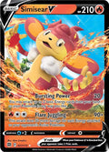 Simisear V 027/172 Holofoil — Brilliant Stars Pokémon card