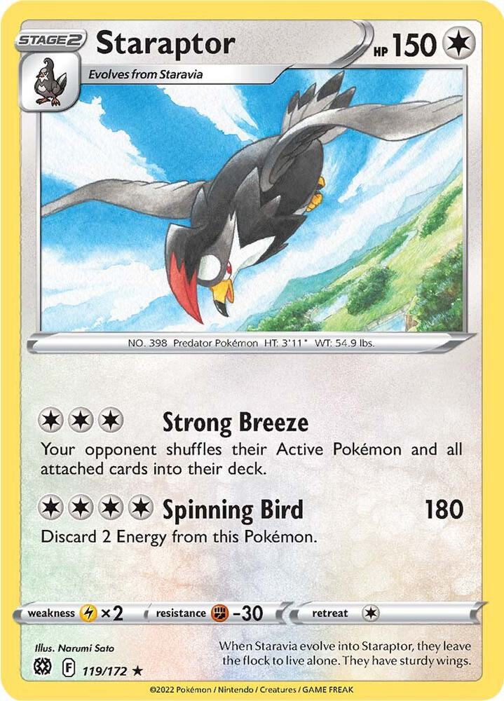 Staraptor 119/172 Reverse Holofoil — Brilliant Stars Pokémon card