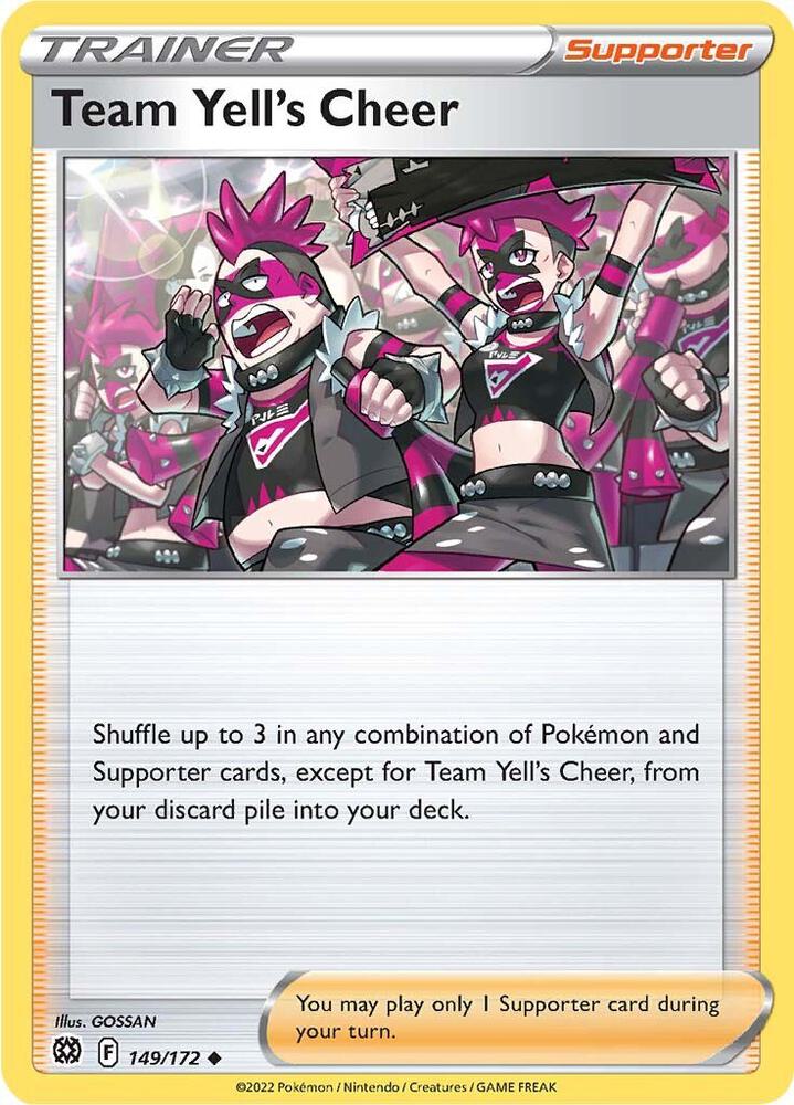 Team Yell's Cheer 149/172 Reverse Holofoil — Brilliant Stars Pokémon card