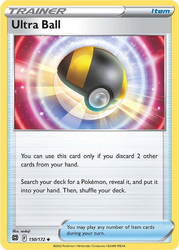Ultra Ball 150/172 Reverse Holofoil — Brilliant Stars Pokémon card