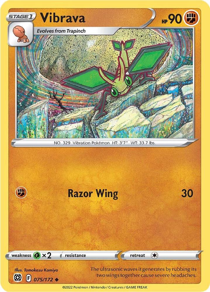 Vibrava 075/172 — Brilliant Stars Pokémon card