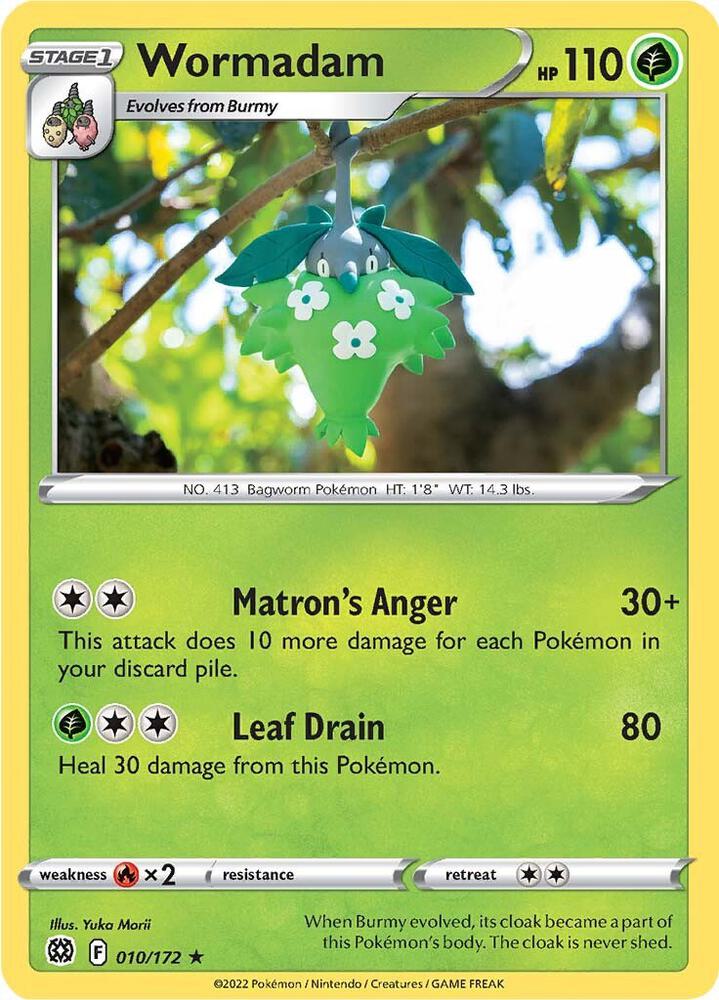 Wormadam 010/172 — Brilliant Stars Pokémon card