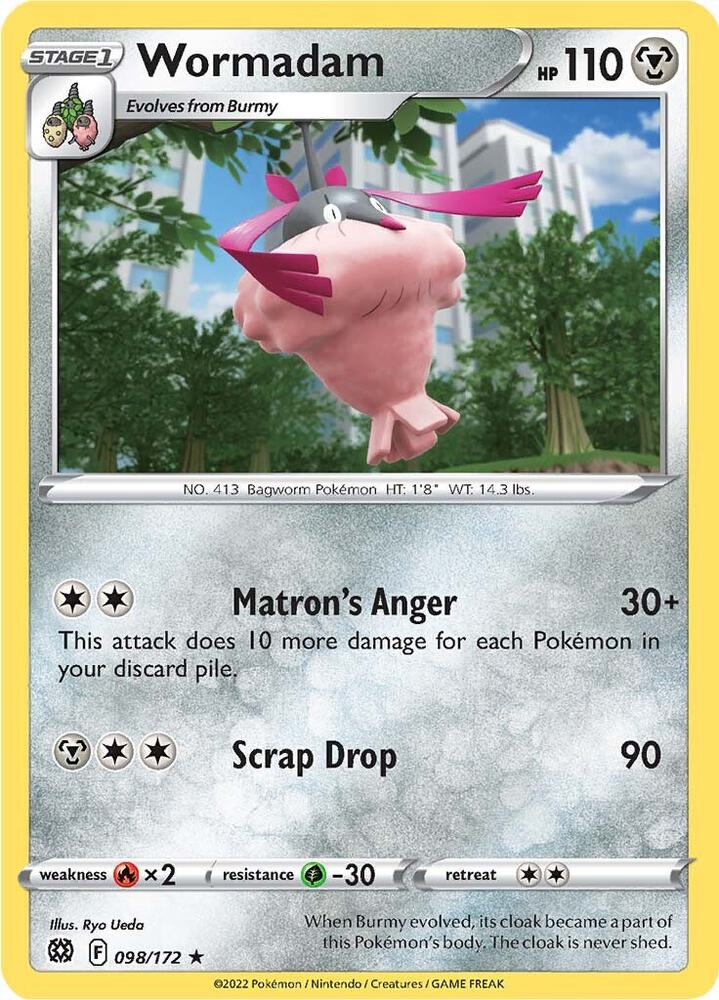 Wormadam 098/172 Reverse Holofoil — Brilliant Stars Pokémon card