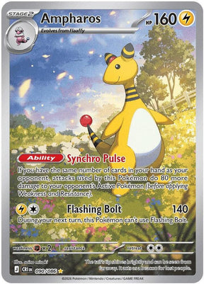 Ampharos 090/086 Holofoil — Chaos Rising Pokémon card