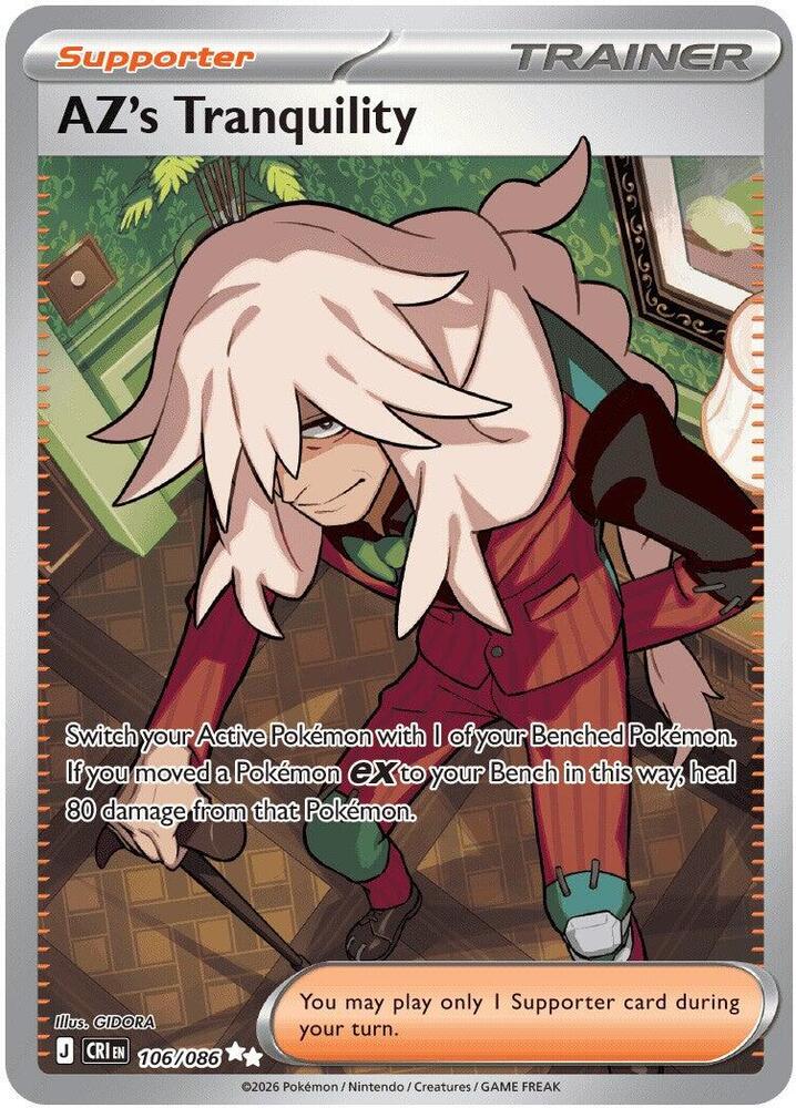 AZ's Tranquility 106/086 Holofoil — Chaos Rising Pokémon card