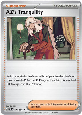 AZ's Tranquility 076/086 Reverse Holofoil — Chaos Rising Pokémon card