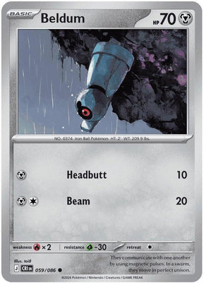 Beldum 059/086 — Chaos Rising Pokémon card