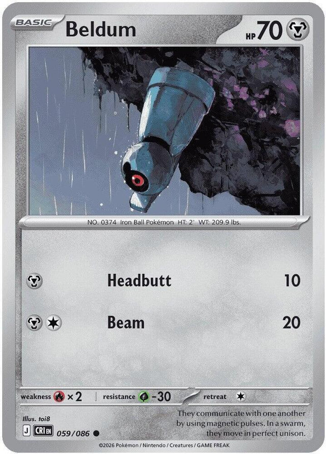 Beldum 059/086 — Chaos Rising Pokémon card