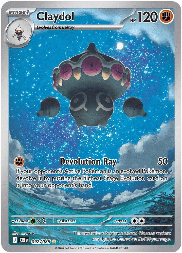 Claydol 092/086 Holofoil — Chaos Rising Pokémon card