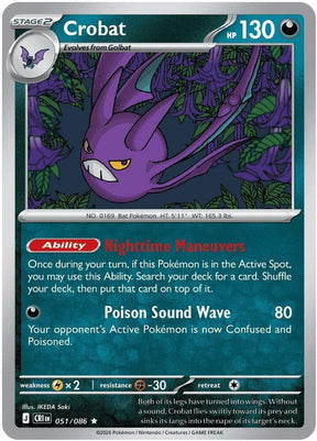 Crobat 051/086 Holofoil — Chaos Rising Pokémon card