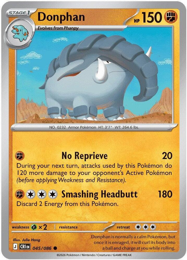 Donphan 045/086 — Chaos Rising Pokémon card