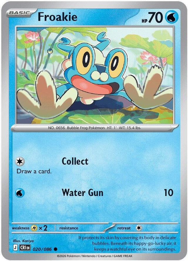 Froakie 020/086 Reverse Holofoil — Chaos Rising Pokémon card
