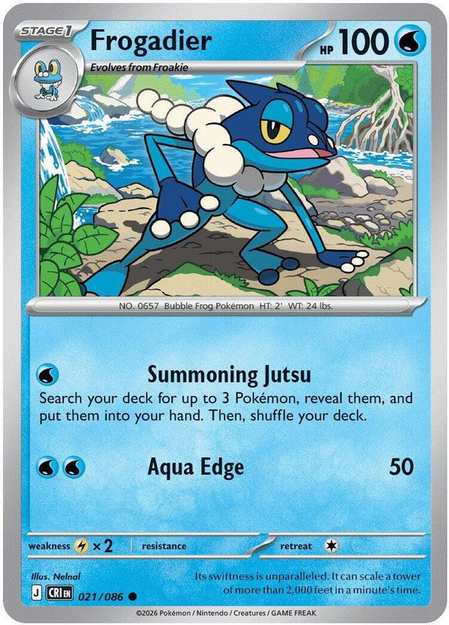 Frogadier 021/086 Reverse Holofoil — Chaos Rising Pokémon card