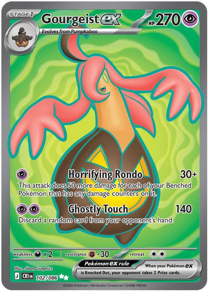 Gourgeist ex 102/086 Holofoil — Chaos Rising Pokémon card