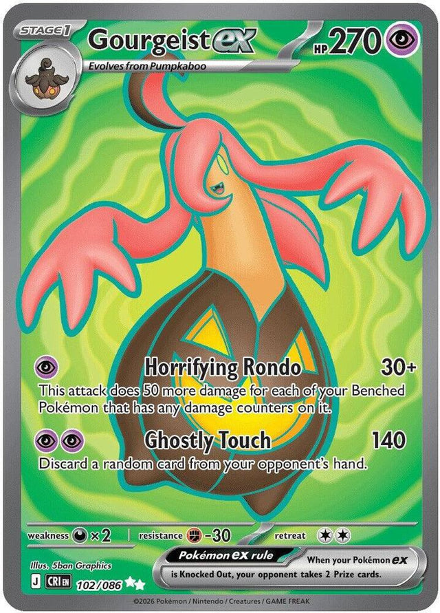 Gourgeist ex 102/086 Holofoil — Chaos Rising Pokémon card