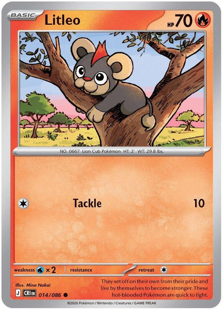 Pokemon - Chaos Rising - Litleo - 014/086 - Normal