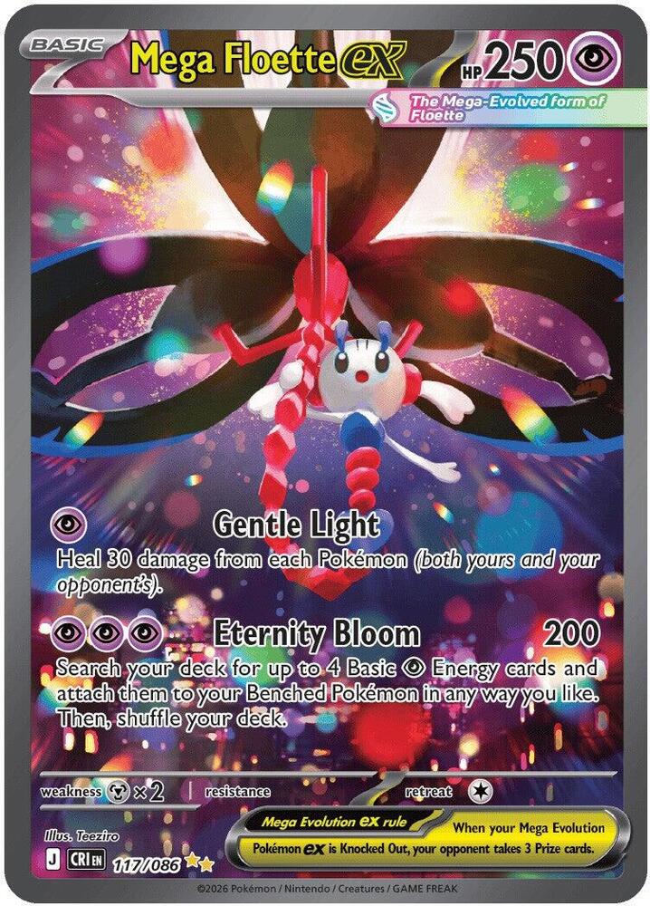 Mega Floette ex 117/086 Holofoil — Chaos Rising Pokémon card