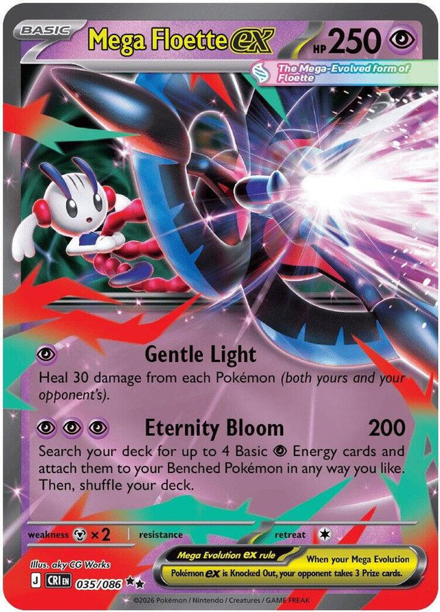 Mega Floette ex 035/086 Holofoil — Chaos Rising Pokémon card