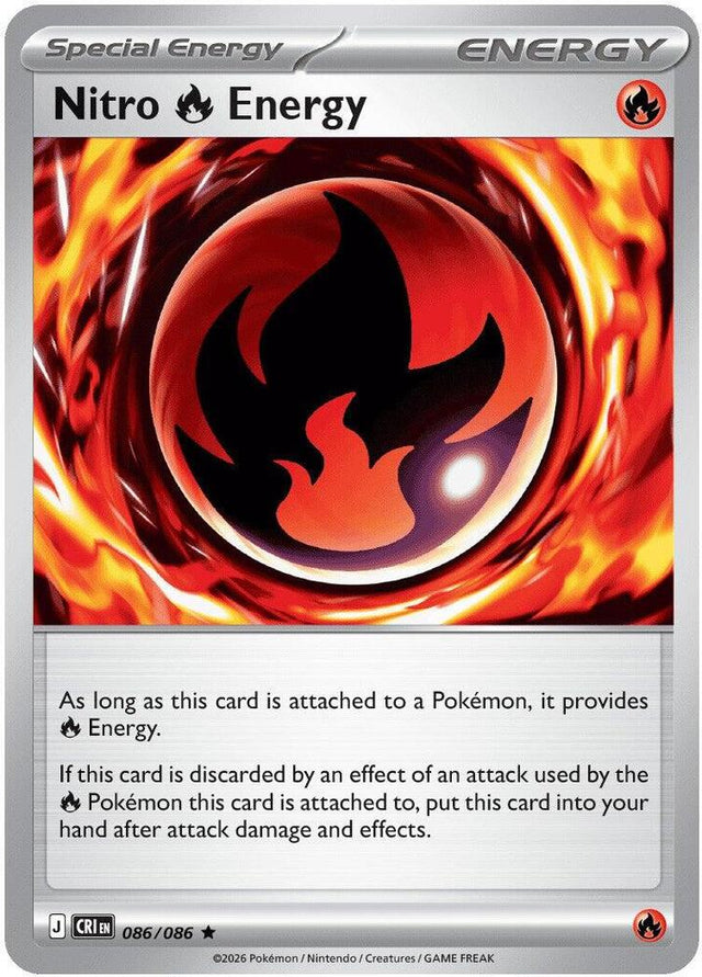 Nitro R Energy 086/086 Reverse Holofoil — Chaos Rising Pokémon card