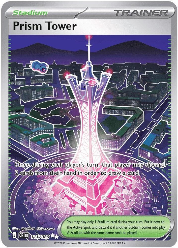 Prism Tower 111/086 Holofoil — Chaos Rising Pokémon card