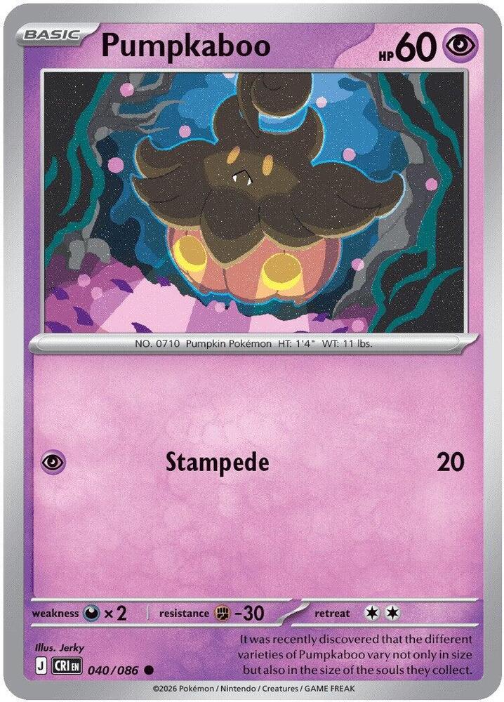 Pokemon - Chaos Rising - Pumpkaboo - 040/086 - Normal