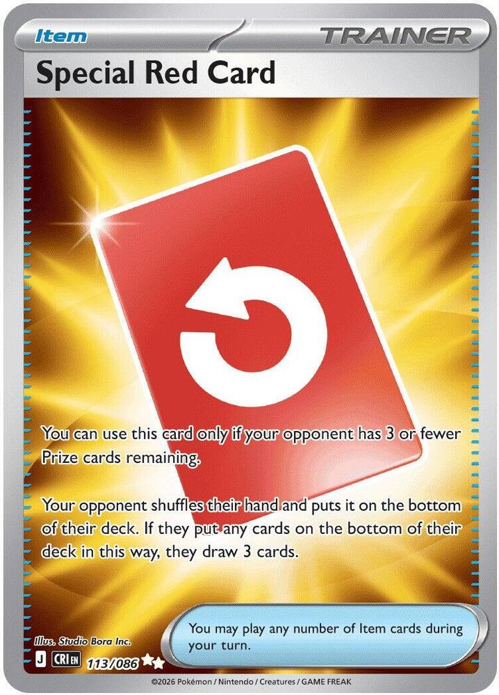 Special Red Card 113/086 Holofoil — Chaos Rising Pokémon card