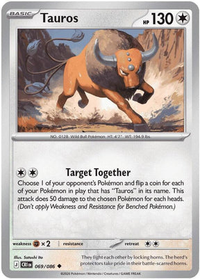Tauros 069/086 — Chaos Rising Pokémon card