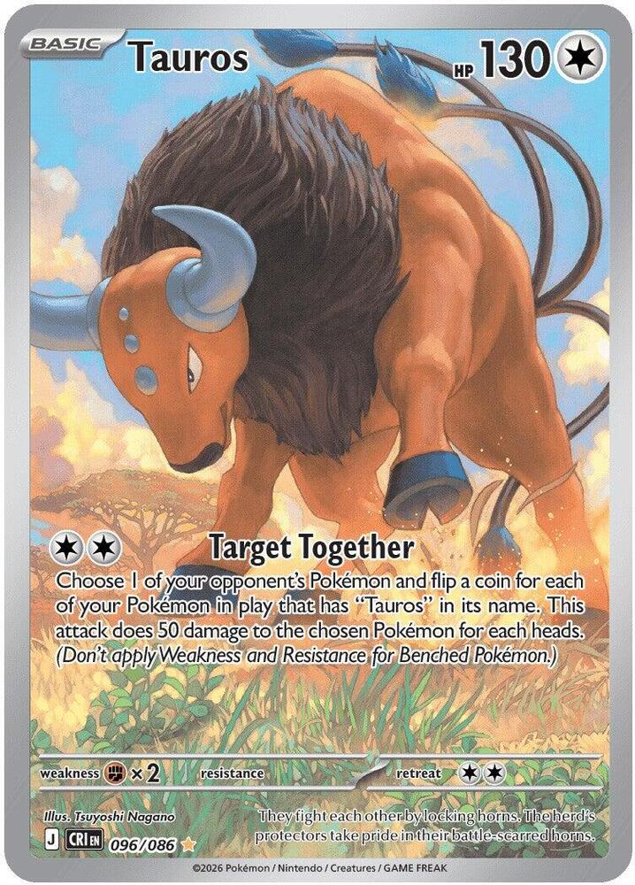 Tauros 096/086 Holofoil — Chaos Rising Pokémon card