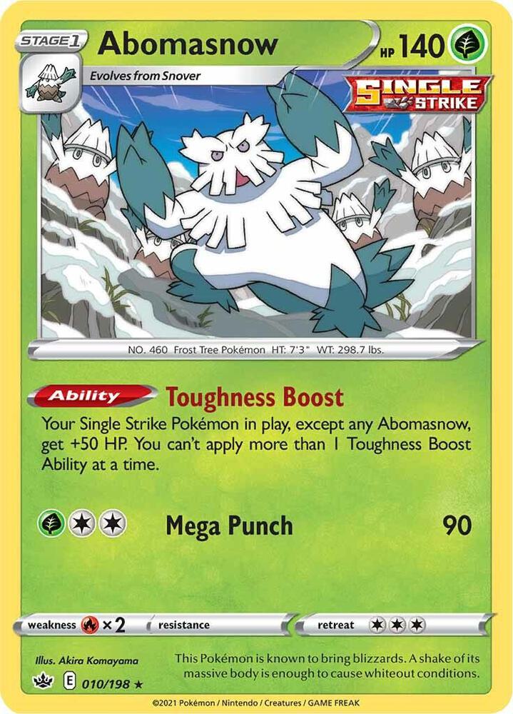 Pokemon - Chilling Reign - Abomasnow - 010/198 - Reverse Holofoil
