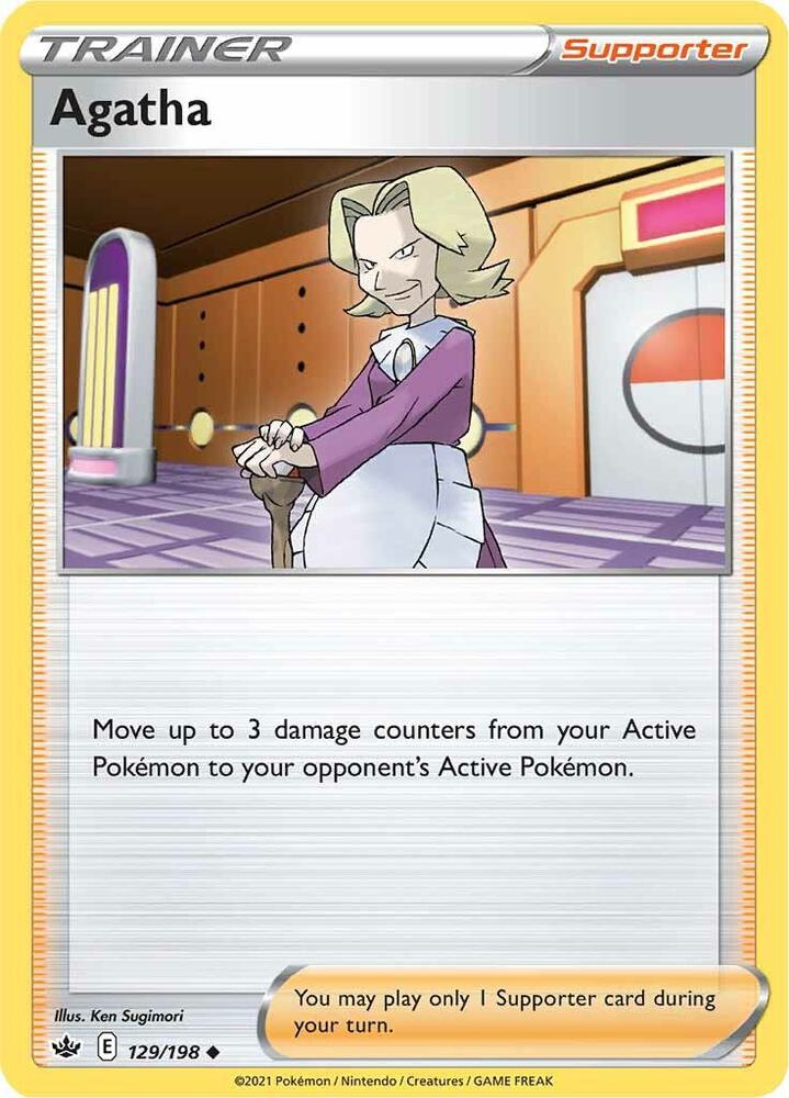 Pokemon - Chilling Reign - Agatha - 129/198 - Reverse Holofoil