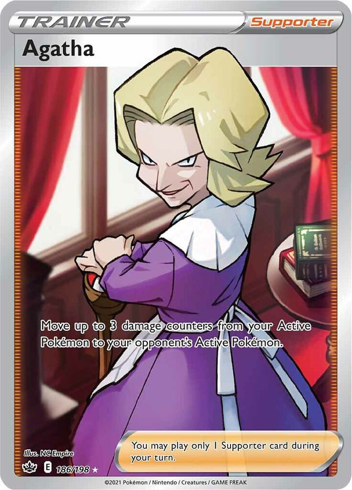 Pokemon - Chilling Reign - Agatha - 186/198 - Holofoil