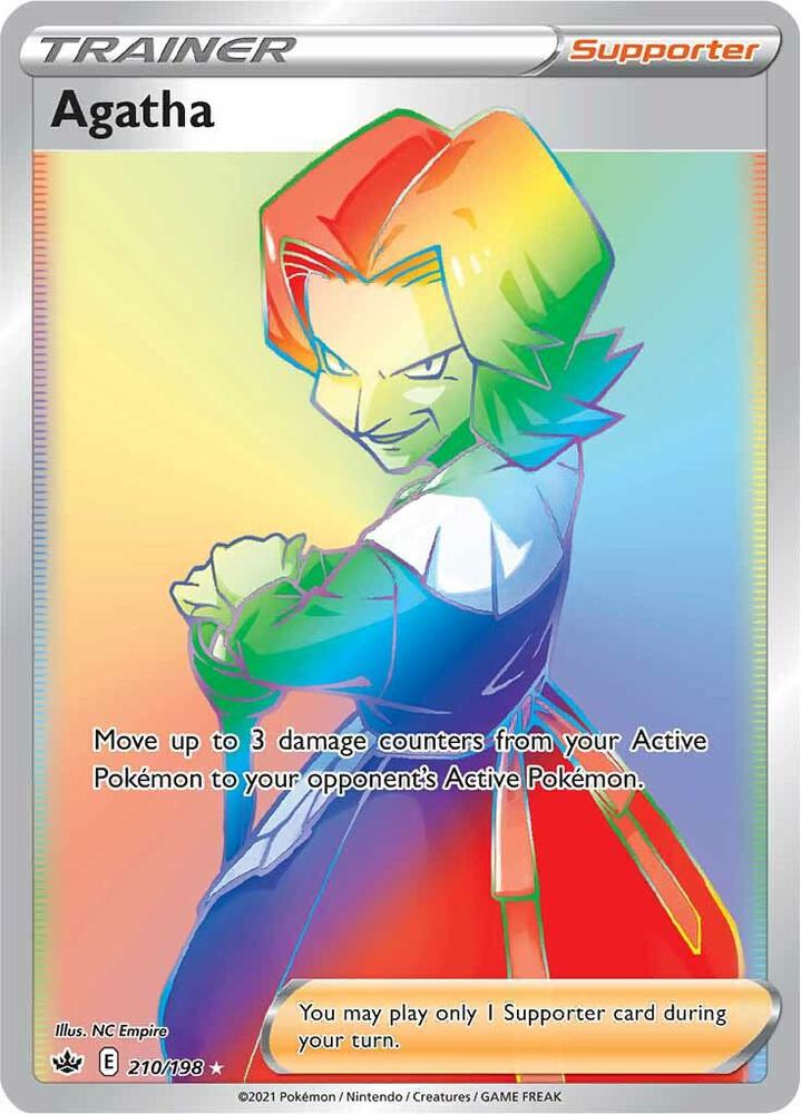 Agatha 210/198 Holofoil — Chilling Reign Pokémon card