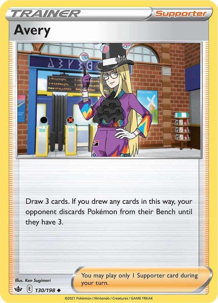Avery 130/198 Reverse Holofoil — Chilling Reign Pokémon card