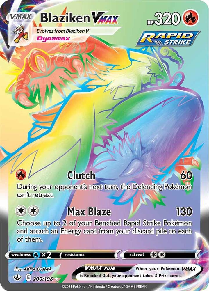 Blaziken VMAX 200/198 Holofoil — Chilling Reign Pokémon card