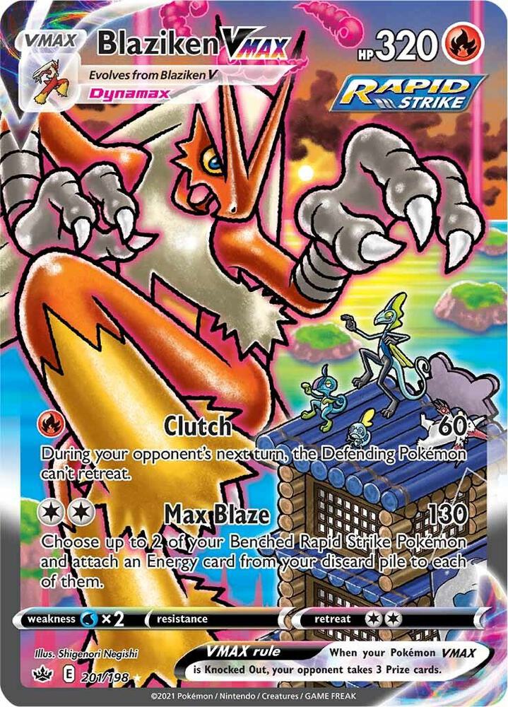 Blaziken VMAX 201/198 Holofoil — Chilling Reign Pokémon card